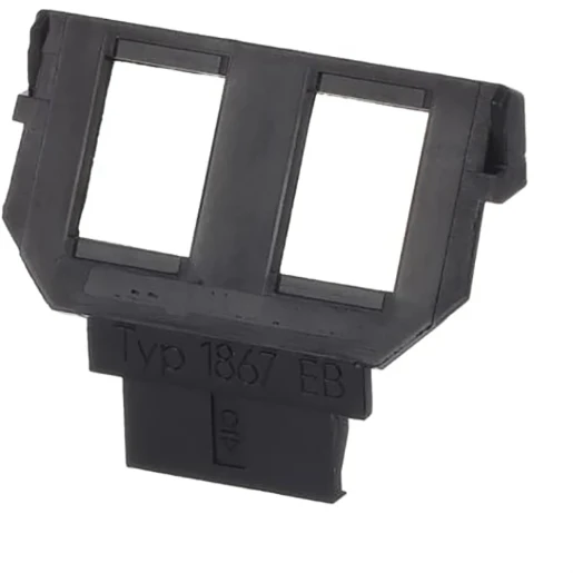 ABB Busch-Jaeger Balance SI Solo carat Alpha Im Inzetplaat 216000-2/216005-4 Modular-Jack Basiselement 2 connectoren Zonder label antraciet 2CKA001764A0182