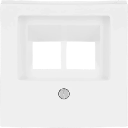 ABB Busch-Jaeger Balance Centraalplaat datadoos RJ45 SI-B Jack plug Centraalplaat 2 connectoren Zonder label wit 2CKA001753A0226