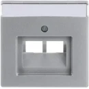 ABB Busch-Jaeger Future Centraalplaat datadoos RJ45 Jack plug Centraalplaat 2 connectoren Met label aluminium 2CKA001710A3610