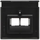 ABB Busch-Jaeger Future Axcent Carat Centraalplaat datadoos RJ45 Jack plug Centraalplaat 2 connectoren Met label zwart 2CKA001710A3911