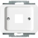 ABB Busch-Jaeger Alpha Centraalplaat 1 x MJ Modular-Jack Basiselement met centrale afdekplaat 1 connector Zonder label wit 2CKA001753A7776