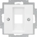 ABB Busch-Jaeger Balance Centraalplaat 1 x MJ Modular-Jack Basiselement met centrale afdekplaat 1 connector Zonder label wit 2CKA001753A0230