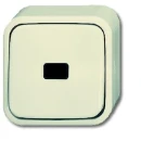 ABB Busch-Jaeger AP pulsdrukker ap Wip Glanzend wit RAL 1013 2CKA001442A0478