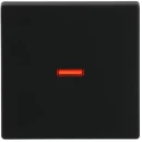 ABB Busch-Jaeger Future Axcent Carat bedieningselement rode lens voor wissel aan / uit enkele wip zwart RAL 9005 2CKA001751A3047