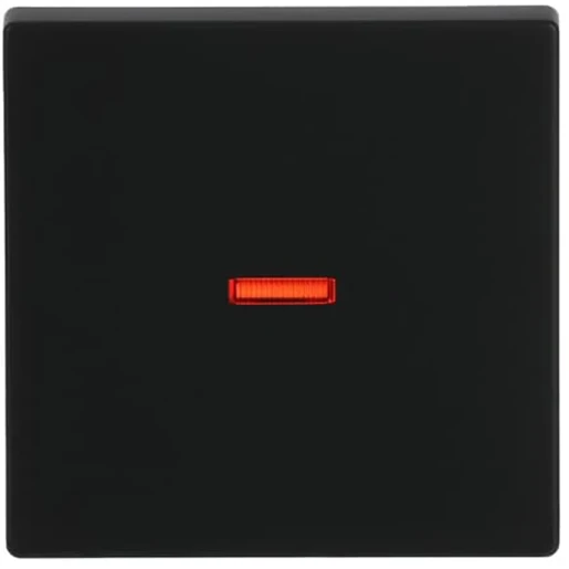 ABB Busch-Jaeger Future Axcent Carat bedieningselement rode lens voor wissel aan / uit enkele wip zwart RAL 9005 2CKA001751A3047