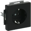 ABB Busch-Jaeger Future Axcent Carat wandcontactdoos centraalplaat inbouw 16A 250V RA Mat zwart RAL 9005 IP20 2CKA002011A3883