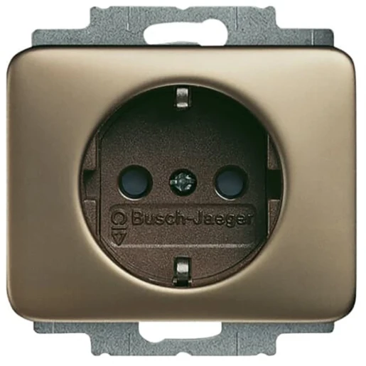 ABB Busch-Jaeger Alpha wandcontactdoos centraalplaat inbouw 16A 250V RA KV Mat brons RAL IP20 2CKA002013A4466
