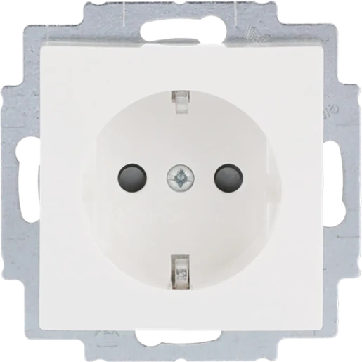 ABB Busch-Jaeger Balance wandcontactdoos centraalplaat inbouw 16A 250V RA KV Glanzend wit RAL 9010 IP20 2CKA002013A5385