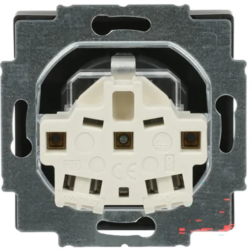 ABB Busch-Jaeger Future wandcontactdoos centraalplaat inbouw 16A 230V RA KV Mat zwart RAL 9005 IP20 2CKA002013A5444