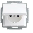 ABB Busch-Jaeger Balance wandcontactdoos centraalplaat inbouw 16A 250V RA Glanzend wit RAL 9010 IP20 2CKA002018A1512