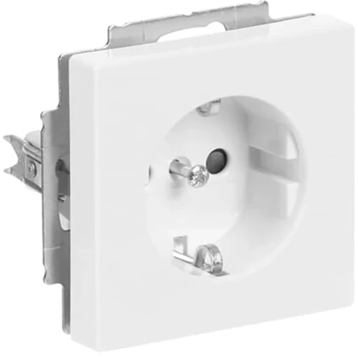 ABB Busch-Jaeger Future Solo Axcent Carat wandcontactdoos centraalplaat inbouw 16A 250V RA KV Glanzend wit RAL 9016 IP20 2CKA002013A5245