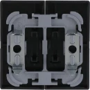 ABB Busch-Jaeger Future bedieningselement niet storen + kamer schoonmaken aan / uit tweedelige wip zwart RAL 9005 2CKA001751A3037