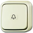 ABB Busch-Jaeger AP pulsdrukker nulklem Wip Glanzend wit RAL 1013 2CKA001442A0476