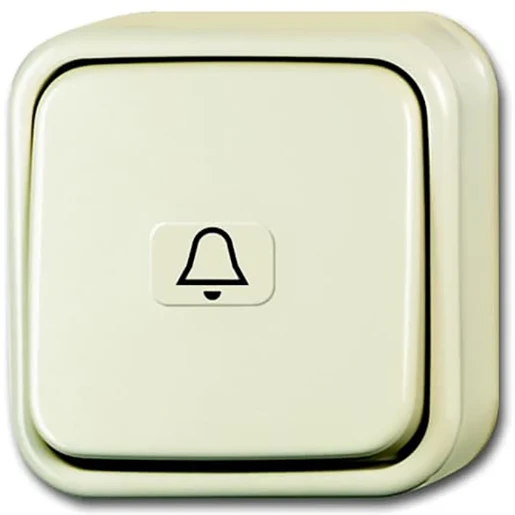 ABB Busch-Jaeger AP pulsdrukker nulklem Wip Glanzend wit RAL 1013 2CKA001442A0476