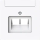 ABB Busch-Jaeger Art linear Centraalplaat voor UAE-datacontactdozen Voor dataansluitkast Bedieningselement 2 connectoren Met label wit 2CKA001710A4227