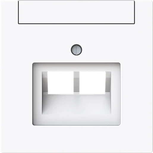 ABB Busch-Jaeger Art linear Centraalplaat voor UAE-datacontactdozen Voor dataansluitkast Bedieningselement 2 connectoren Met label wit 2CKA001710A4227