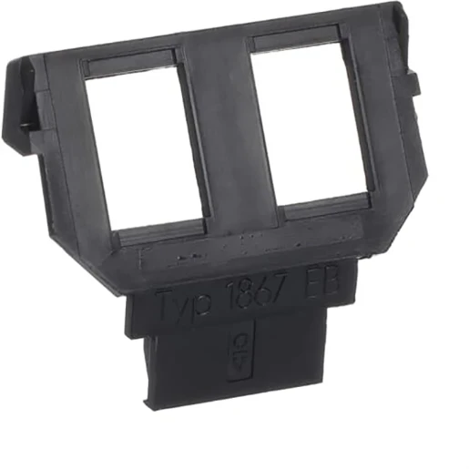 ABB Busch-Jaeger Balance SI Solo carat Alpha Im Inzetplaat 216000-2/216005-4 Modular-Jack Basiselement 2 connectoren Zonder label antraciet 2CKA001764A0182