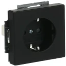 ABB Busch-Jaeger Future wandcontactdoos centraalplaat inbouw 16A 230V RA KV Mat zwart RAL 9005 IP20 2CKA002013A5444