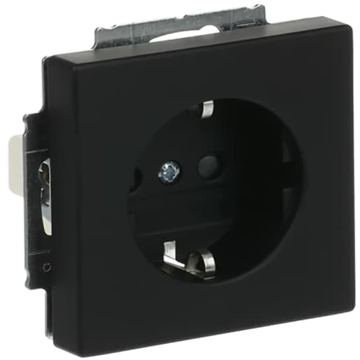 ABB Busch-Jaeger Future wandcontactdoos centraalplaat inbouw 16A 230V RA KV Mat zwart RAL 9005 IP20 2CKA002013A5444