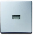 ABB Busch-Jaeger bedieningselement rode lens wis contr aan / uit enkele wip aluminium RAL 9006 2CKA001731A1965