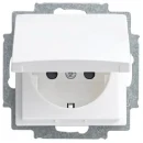 ABB Busch-Jaeger Balance wandcontactdoos centraalplaat inbouw 16A 250V RA KV Glanzend wit RAL 9010 IP20 2CKA002013A5384