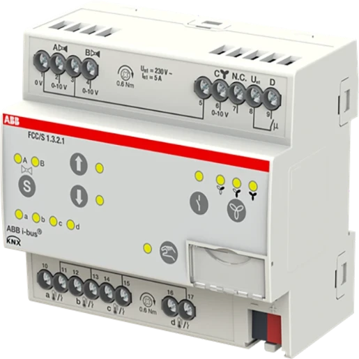 ABB Busch-Jaeger I-Bus KNX Fan coil controller Climaeco MDRC KNX 3-voudig DIN-rail 0V 2CDG110215R0011