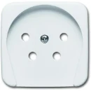 ABB Busch-Jaeger SI Centraalplaat telefoon PTT steker TAE Bedieningselement 1 connector Zonder label wit 2CKA001753A0417