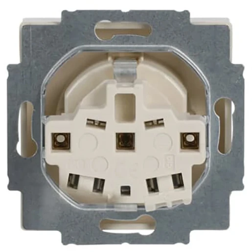 ABB Busch-Jaeger Future Solo Carat wandcontactdoos centraalplaat inbouw 16A 250V RA Glanzend wit RAL 1013 IP20 2CKA002011A3779