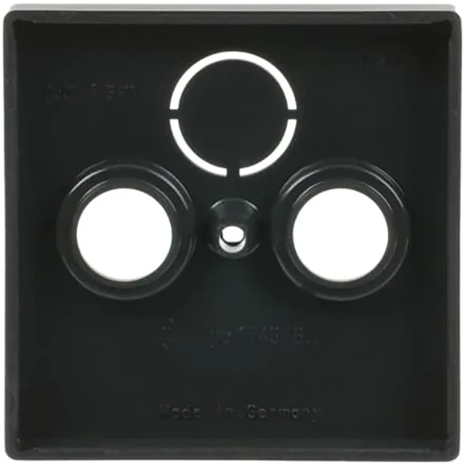 ABB Busch-Jaeger Future Axcent Carat Centraalplaat antenne Satelliet Centraalplaat 3 connectoren Zonder label zwart 2CKA001724A4298