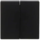 ABB Busch-Jaeger Future Axcent Carat bedieningselement voor serie + wissel aan / uit tweedelige wip zwart RAL 9005 2CKA001751A3038