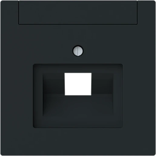 ABB Busch-Jaeger Art linear Centraalplaat voor UAE-datacontactdozen Voor dataansluitkast Bedieningselement 1 connector Met label zwart 2CKA001710A4222