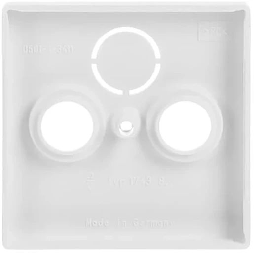 ABB Busch-Jaeger Future Axcent Centraalplaat antenne Satelliet Centraalplaat 3 connectoren Zonder label wit 2CKA001724A4293