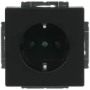 ABB Busch-Jaeger Future wandcontactdoos centraalplaat inbouw 16A 230V RA KV Mat zwart RAL 9005 IP20 2CKA002013A5444