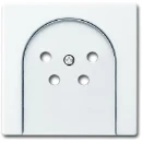 ABB Busch-Jaeger Future Solo Axcent Carat Centraalplaat telefooncontactdoos TAE Bedieningselement 1 connector Zonder label wit 2CKA001710A3505