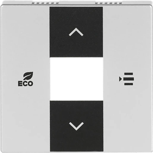 ABB Busch-Jaeger F@home centraalplaat fancoil enkele drukker aluminium RAL 9006 2CKA006220A0249