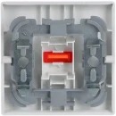 ABB Busch-Jaeger Future Solo Axcent Carat bedieningselement rode lens wissel aan / uit enkele wip wit RAL 9016 2CKA001751A2814