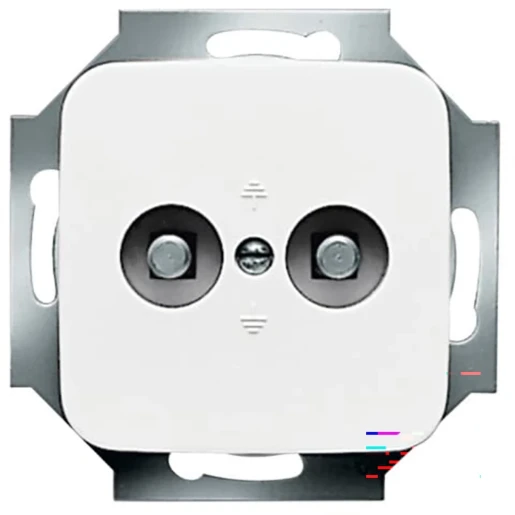 ABB Busch-Jaeger Reflex SI Aardingscontactdoos + centraalplaat contactdoos 2-voudig inbouw Glanzend wit 2CKA002495A0059