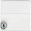 ABB Busch-Jaeger centraalplaat + veld + slot verloop si ip44 70x70x32mm Met tekstveld klapdeksel wit RAL 9010 2CKA001710A1969