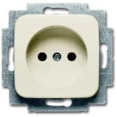 ABB Busch-Jaeger SI Wandcontactdoos centraalplaat inbouw 16A 250V CEE 7/1 zonder randaarde Glanzend beige RAL 1013 IP20 2CKA002111A0532