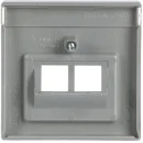 ABB Busch-Jaeger Future Centraalplaat datadoos RJ45 Jack plug Centraalplaat 2 connectoren Met label aluminium 2CKA001710A3610