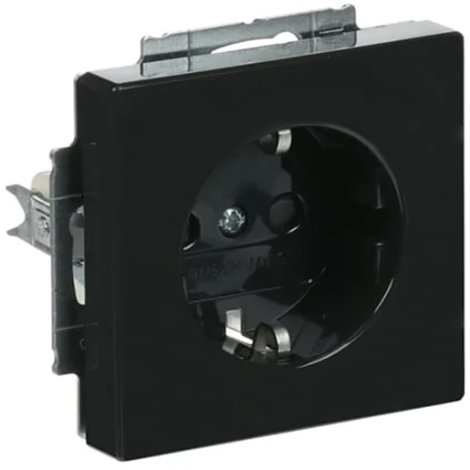 ABB Busch-Jaeger Future Axcent Carat wandcontactdoos centraalplaat inbouw 16A 250V RA KV Glanzend antraciet RAL 7021 IP20 2CKA002013A5265