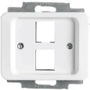 ABB Busch-Jaeger Alpha Centraalplaat Modular-Jack Basiselement met centrale afdekplaat 2 connectoren Zonder label wit 2CKA001753A7800