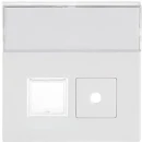 ABB Busch-Jaeger Future Solo Axcent Carat Infoli infoline centraalplaat 1520/1 ukz aan / uit tweedelige drukker wit RAL 9016 2CKA001582A0348