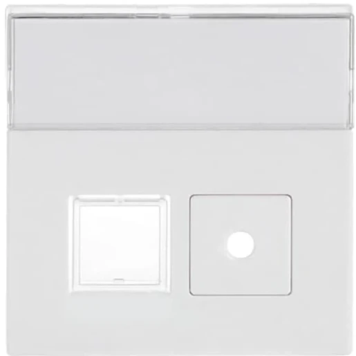 ABB Busch-Jaeger Future Solo Axcent Carat Infoli infoline centraalplaat 1520/1 ukz aan / uit tweedelige drukker wit RAL 9016 2CKA001582A0348