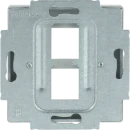 ABB Busch-Jaeger Centraalplaat Modular-Jack Basiselement met centrale afdekplaat 2 connectoren Zonder label RVS 2CKA001753A0395