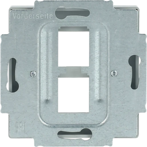 ABB Busch-Jaeger Centraalplaat Modular-Jack Basiselement met centrale afdekplaat 2 connectoren Zonder label RVS 2CKA001753A0395
