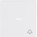 ABB Busch-Jaeger Future Solo Axcent Carat bedieningselement + lens voor pulsdrukker aan / uit enkele wip wit RAL 9016 2CKA001751A2754