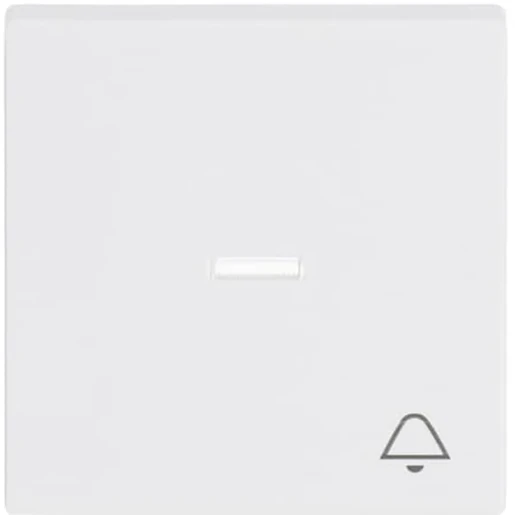 ABB Busch-Jaeger Future Solo Axcent Carat bedieningselement + lens voor pulsdrukker aan / uit enkele wip wit RAL 9016 2CKA001751A2754