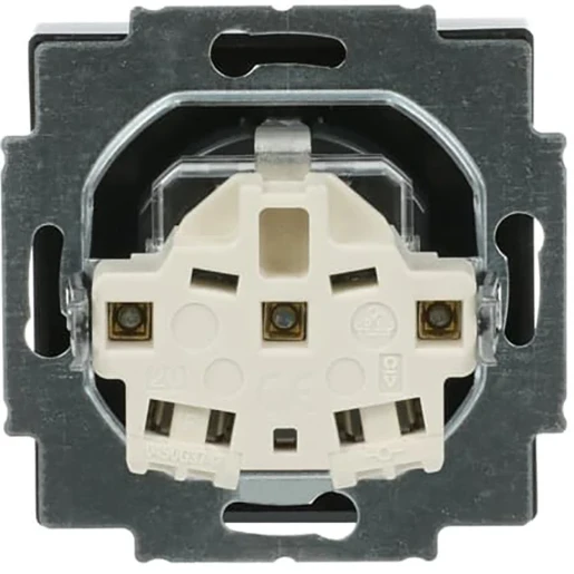 ABB Busch-Jaeger Future Axcent Carat wandcontactdoos centraalplaat inbouw 16A 250V RA KV Glanzend antraciet RAL 7021 IP20 2CKA002013A5265