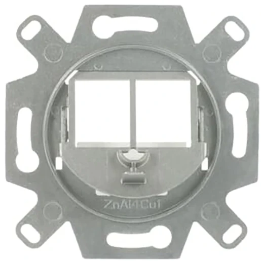 ABB Busch-Jaeger Communicatieadapter Keystone Modular Jack 2-voudig zilver